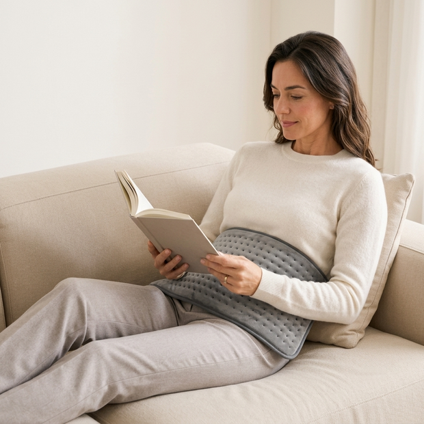 Hemvkin UZX3060 targeted coverage gray heating pad lifestyle