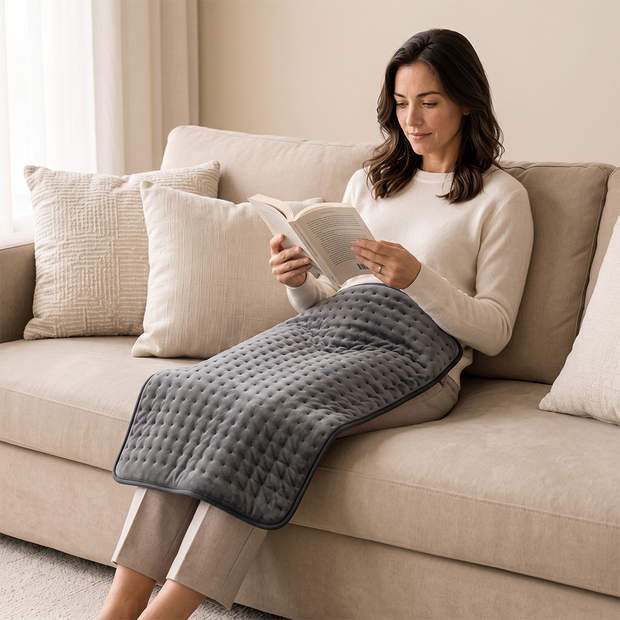 Hemvkin UZX50100 gray heating pad relaxing sofa lifestyle